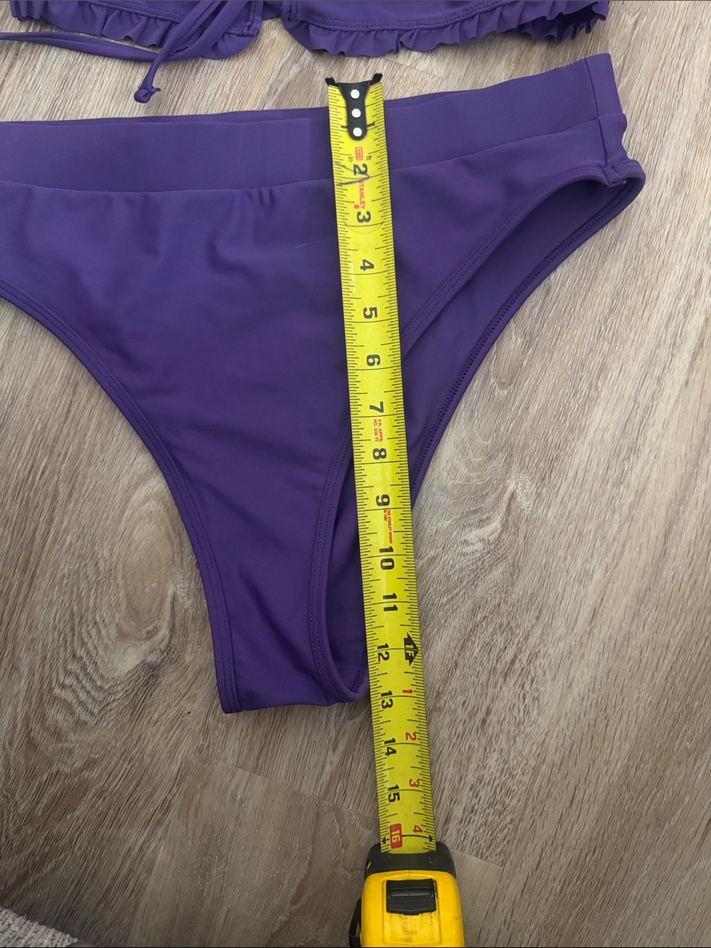 Purple Ruffle Tankini Bikini Set - XL - Picture 3 of 10